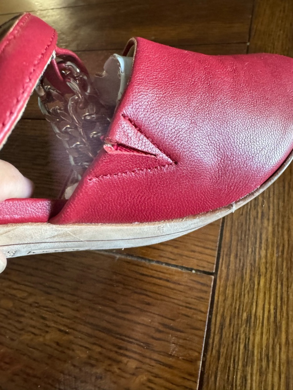 Delta Red Open-Toe Slip-On Mules - Picture 5 of 13